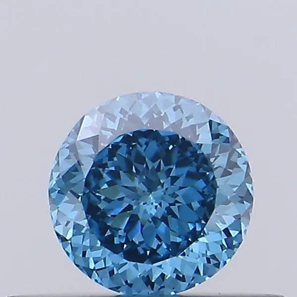 0.33ct ROUND Fancy Vivid Blue VVS2 Coloured Lab diamond