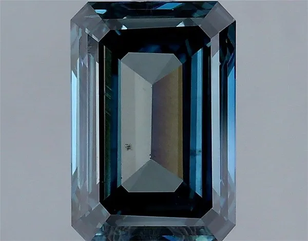 1.54ct EMERALD Fancy Deep Green Blue SI1 Coloured Lab diamond