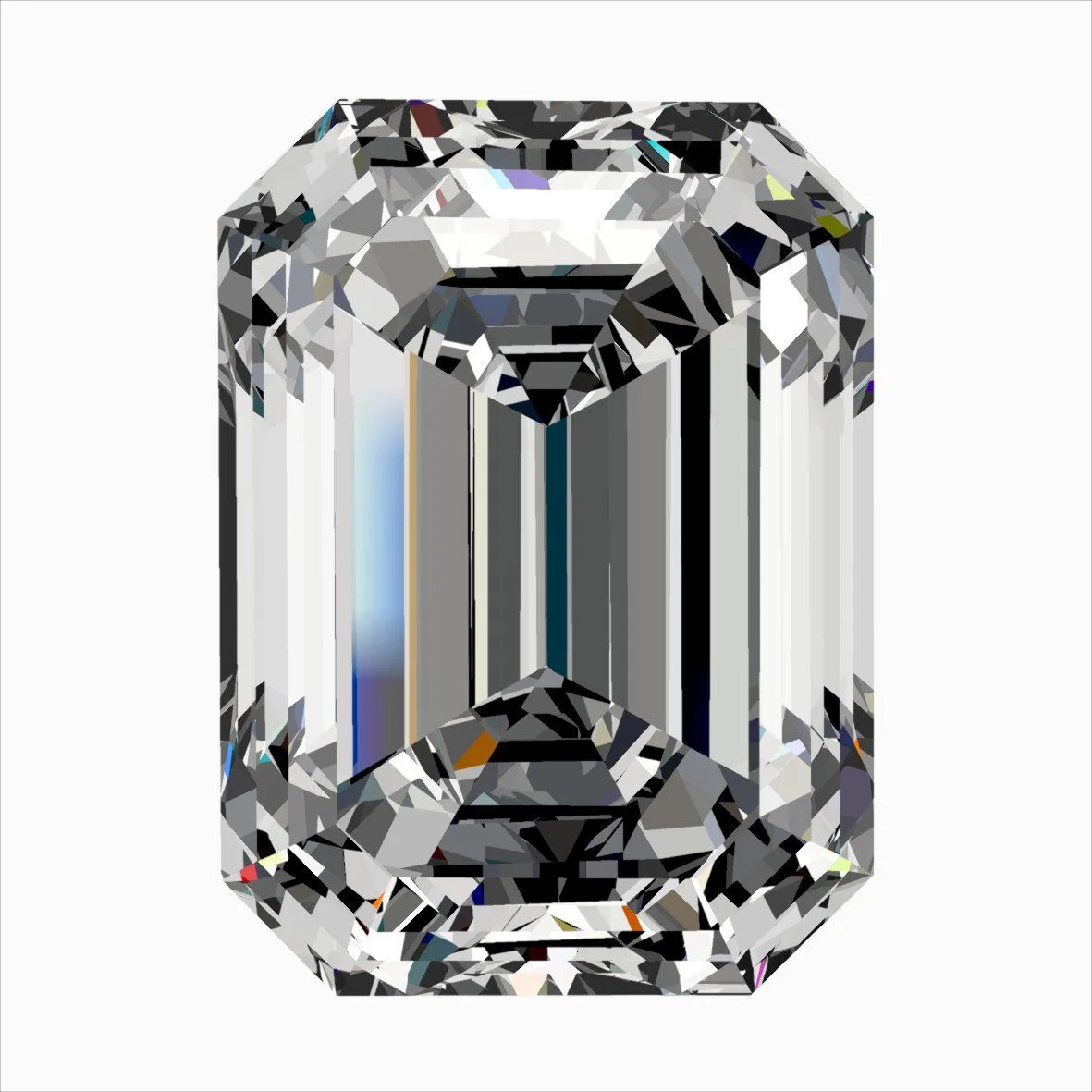 0.40ct EMERALD F VS2 Natural diamond
