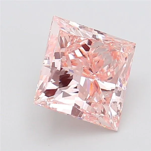 5.02ct PRINCESS Fancy Intense Pink VS2 Coloured Lab diamond