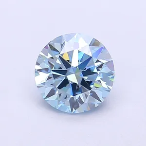 1.19ct ROUND Fancy Vivid Blue VVS2 Coloured Lab diamond