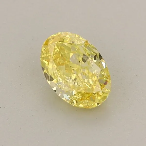 0.48ct OVAL Fancy Vivid Yellow VS2 Coloured Lab diamond