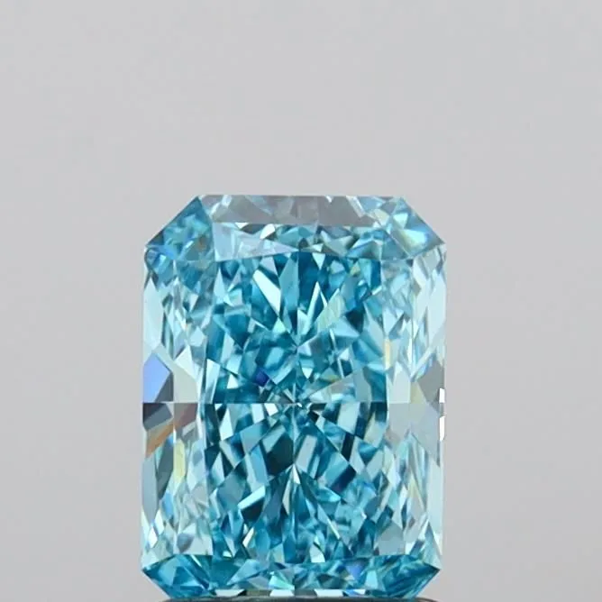 1.21ct RADIANT Fancy Vivid Blue VS1 Coloured Lab diamond