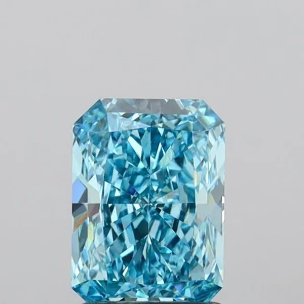 1.21ct RADIANT Fancy Vivid Blue VS1 Coloured Lab diamond