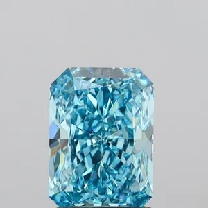 1.21ct RADIANT Fancy Vivid Blue VS1 Coloured Lab diamond