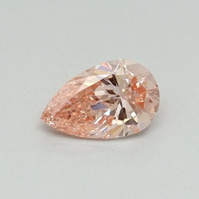 0.30ct PEAR Fancy Vivid Pink SI1 Coloured Lab diamond