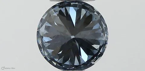 0.40ct ROUND Fancy Vivid Blue SI2 Coloured Lab diamond