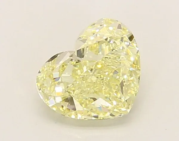 1.05ct HEART Fancy Yellow VVS2 Coloured Lab diamond