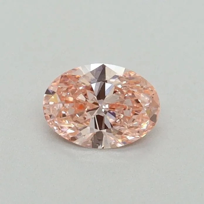 0.31ct OVAL Fancy Vivid Pink SI1 Coloured Lab diamond