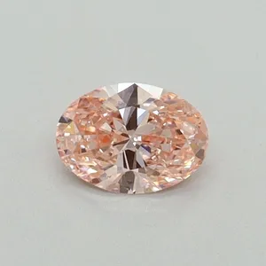 0.31ct OVAL Fancy Vivid Pink SI1 Coloured Lab diamond