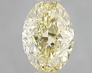 1.17ct OVAL Fancy Intense Yellow VVS2 Coloured Lab diamond