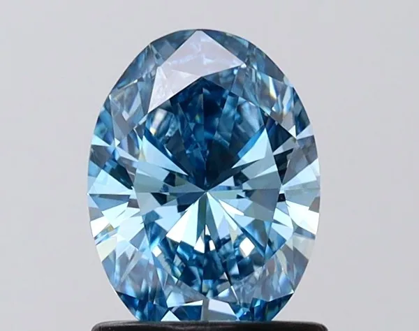 1ct OVAL Fancy Vivid Blue VVS2 Coloured Lab diamond