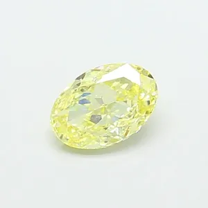 1.09ct OVAL Fancy Yellow VS1 Coloured Lab diamond