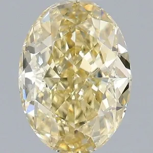 1.07ct OVAL Fancy Yellow VS1 Coloured Lab diamond