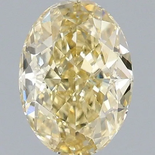 1.07ct OVAL Fancy Yellow VS1 Coloured Lab diamond