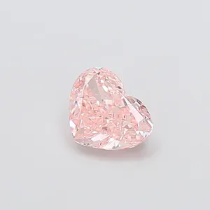 1.01ct HEART Fancy Intense Pink VS1 Coloured Lab diamond