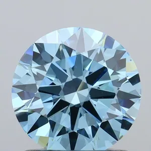 1ct ROUND Fancy Vivid Blue VVS2 Coloured Lab diamond
