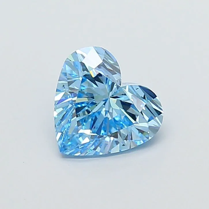 1.40ct HEART Fancy Vivid Blue SI1 Coloured Lab diamond