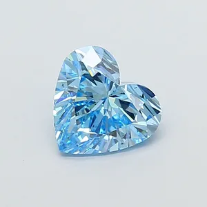 1.4ct HEART Fancy Vivid Blue SI1 Coloured Lab diamond