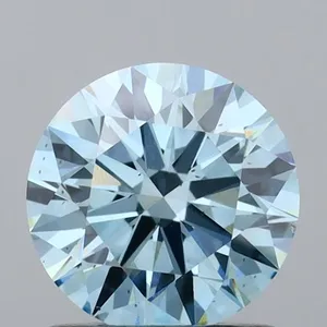 1.02ct ROUND Fancy Vivid Blue SI1 Coloured Lab diamond