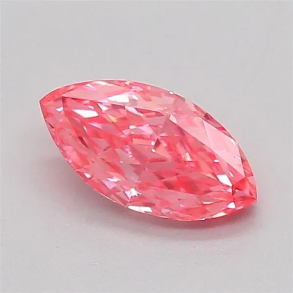 0.31ct MARQUISE Fancy Vivid Pink VVS2 Coloured Lab diamond