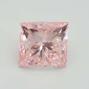 5.01ct PRINCESS Fancy Intense Pink VS1 Coloured Lab diamond