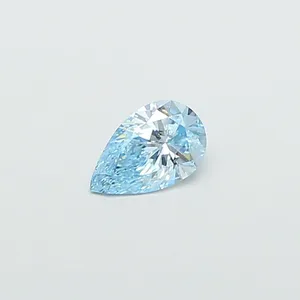 0.49ct PEAR Fancy Vivid Blue VVS2 Coloured Lab diamond