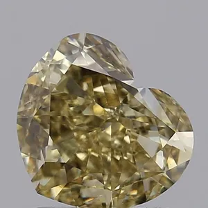 1.53ct HEART Fancy Intense Yellow VVS2 Coloured Lab diamond