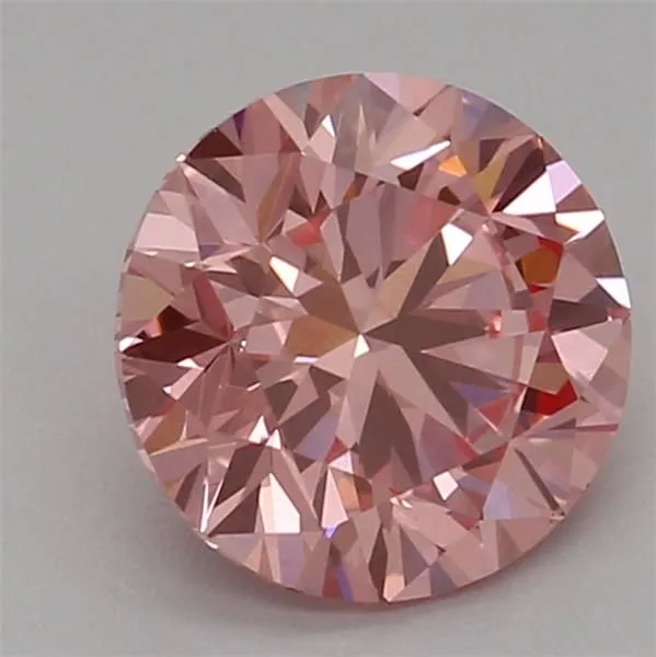 0.75ct ROUND Fancy Vivid Pink VVS2 Coloured Lab diamond