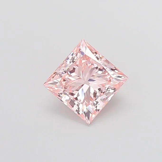 1.04ct PRINCESS Fancy Intense Pink VVS2 Coloured Lab diamond