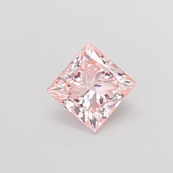 1.04ct PRINCESS Fancy Intense Pink VVS2 Coloured Lab diamond