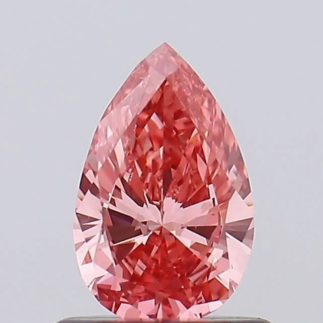 0.56ct PEAR Fancy Vivid Pink VVS2 Coloured Lab diamond