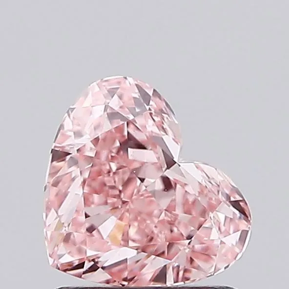 1.02ct HEART Fancy Vivid Pink VS1 Coloured Lab diamond