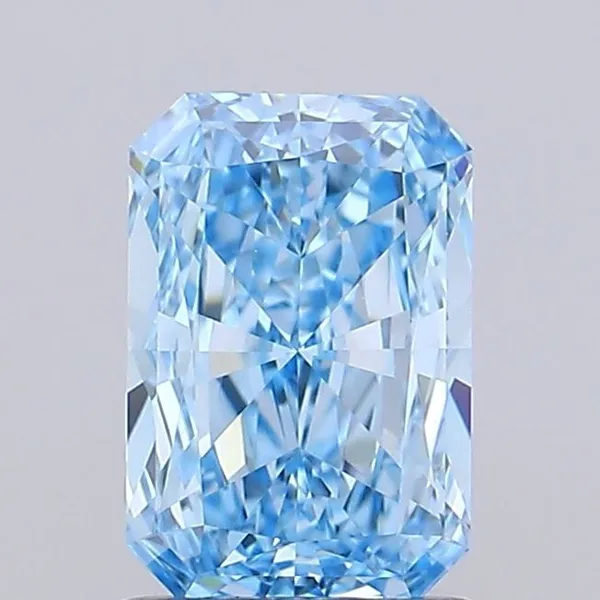1.02ct RADIANT Fancy Vivid Blue VVS2 Coloured Lab diamond