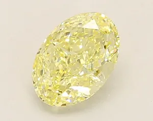 1.04ct OVAL Fancy Yellow VS1 Coloured Lab diamond