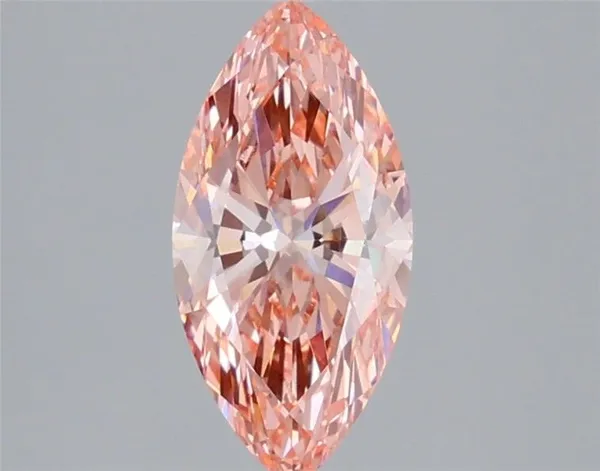 1.58ct MARQUISE Fancy Vivid Pink VS1 Coloured Lab diamond