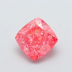 1.02ct CUSHION Fancy Vivid Pink VS1 Coloured Lab diamond