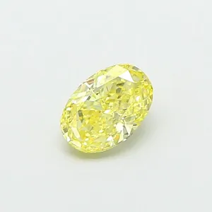 0.57ct OVAL Fancy Intense Yellow VS2 Coloured Lab diamond