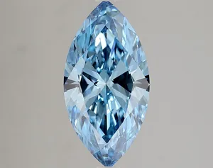 3ct MARQUISE Fancy Vivid Blue VVS2 Coloured Lab diamond
