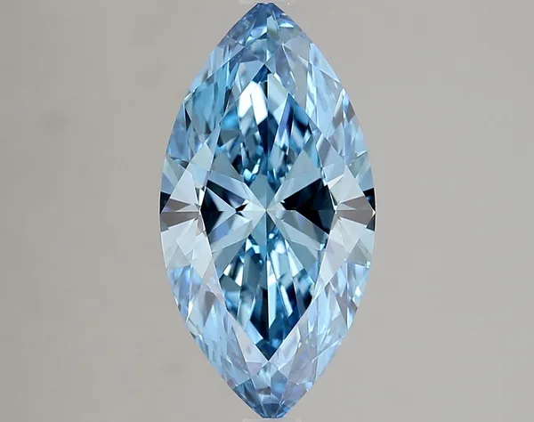 3ct MARQUISE Fancy Vivid Blue VVS2 Coloured Lab diamond