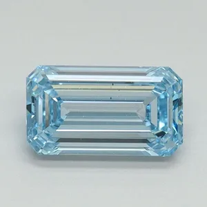 1ct EMERALD Fancy Intense Blue VS1 Coloured Lab diamond