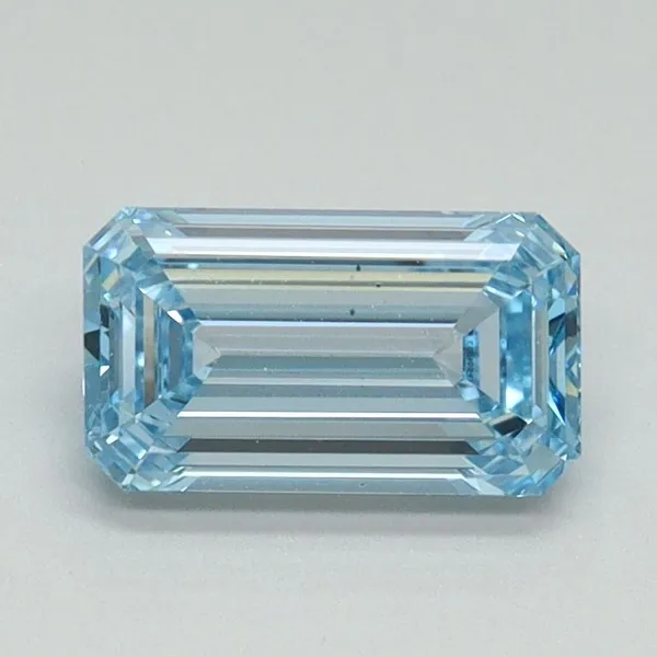 1ct EMERALD Fancy Intense Blue VS1 Coloured Lab diamond