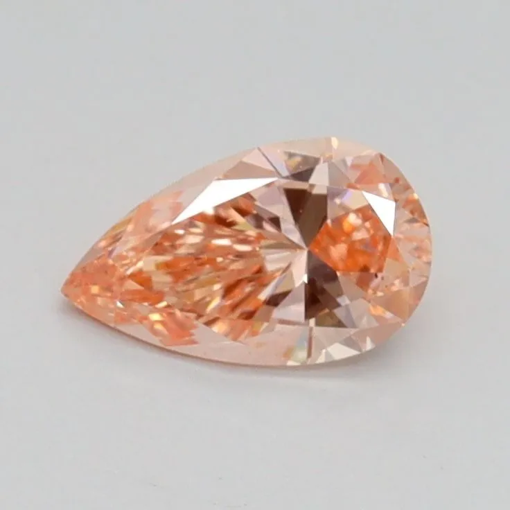 0.51ct PEAR Fancy Intense Pink VS2 Coloured Lab diamond
