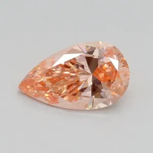 0.51ct PEAR Fancy Intense Pink VS2 Coloured Lab diamond