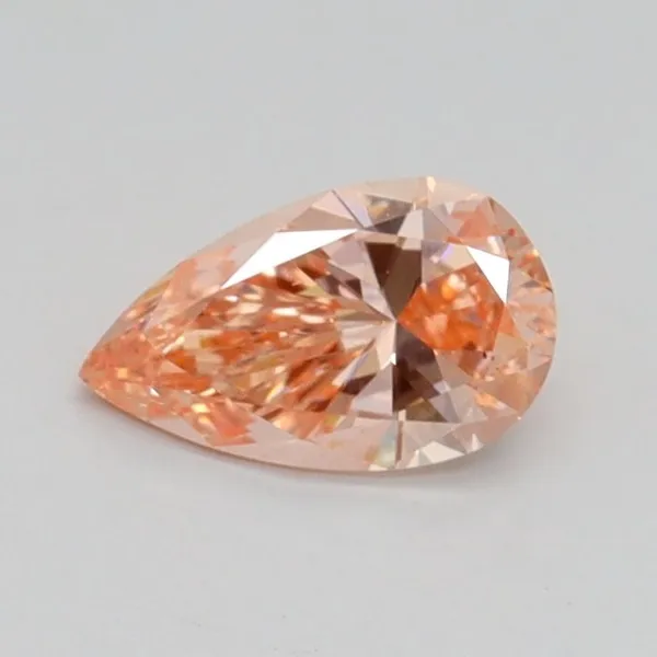 0.51ct PEAR Fancy Intense Pink VS2 Coloured Lab diamond