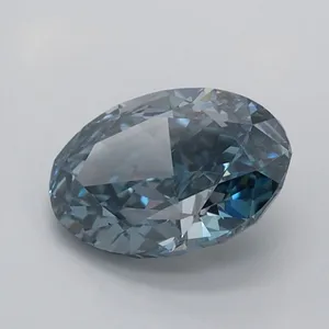 1.09ct OVAL Fancy Vivid Blue VVS2 Coloured Lab diamond