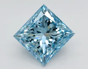 3.03ct PRINCESS Fancy Intense Blue VS2 Coloured Lab diamond