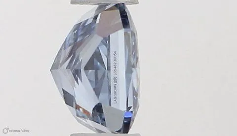 0.38ct RADIANT Fancy Vivid Blue VS1 Coloured Lab diamond