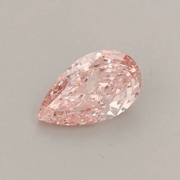 0.34ct PEAR Fancy Vivid Pink VVS2 Coloured Lab diamond