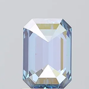 1.19ct EMERALD Fancy Vivid Blue VS1 Coloured Lab diamond